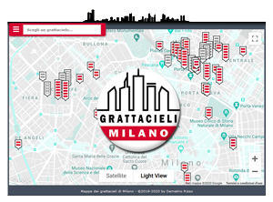 Mappa interattiva dei grattacieli di Milano